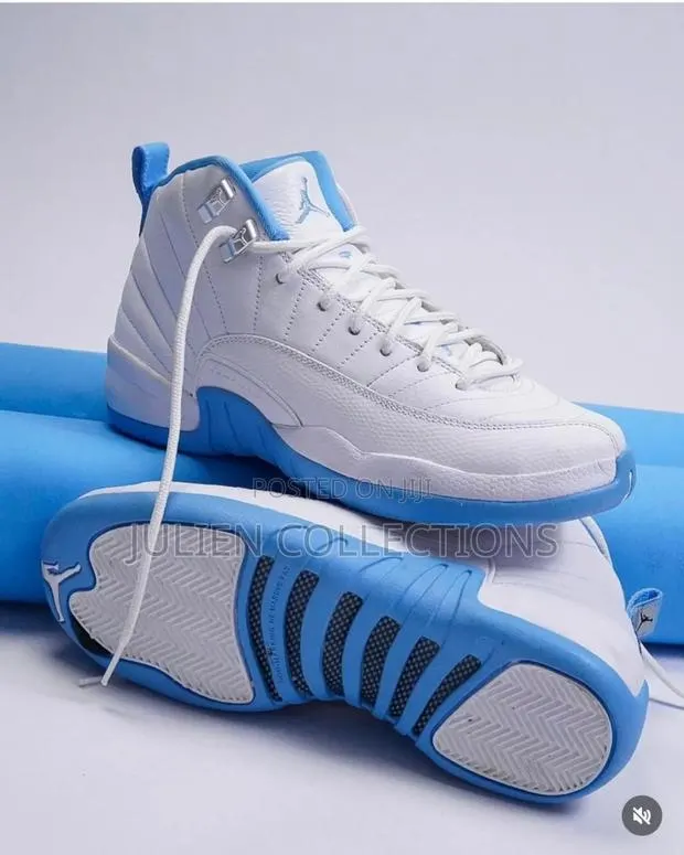 Air Jordan 12 Jump Man Og Sea Blue and White · Photo 1