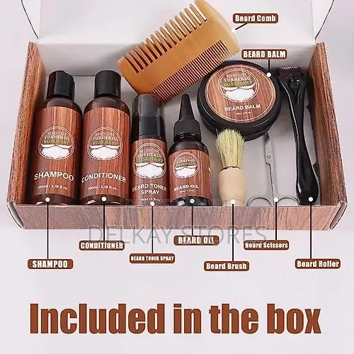 9Pcs Beard Care Kit – Complete Grooming Set