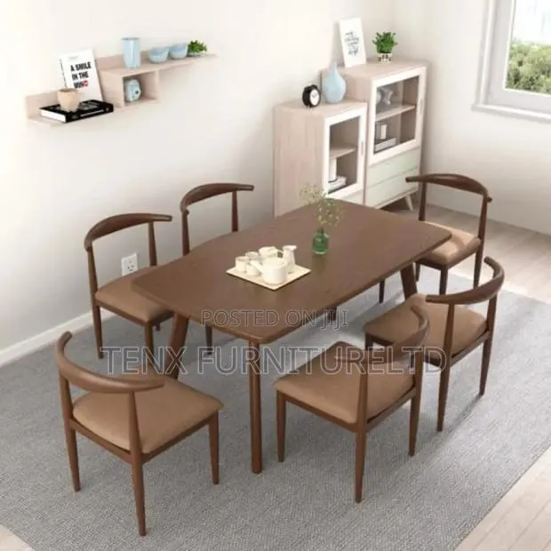 Dining Set (6 Seater) Metal Base · Photo 1