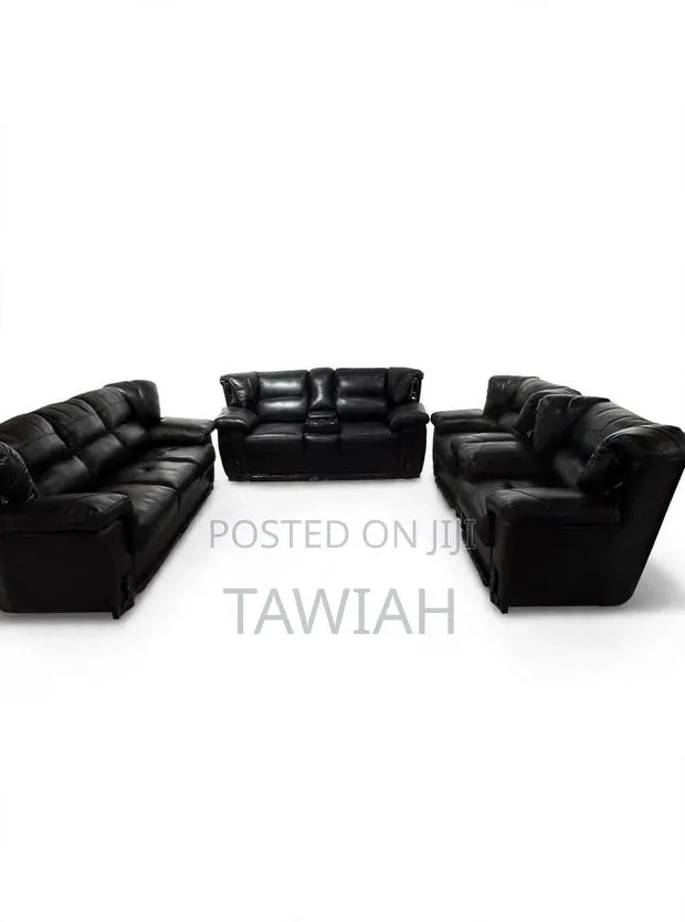 Black Leather Sofas Set · Photo 1
