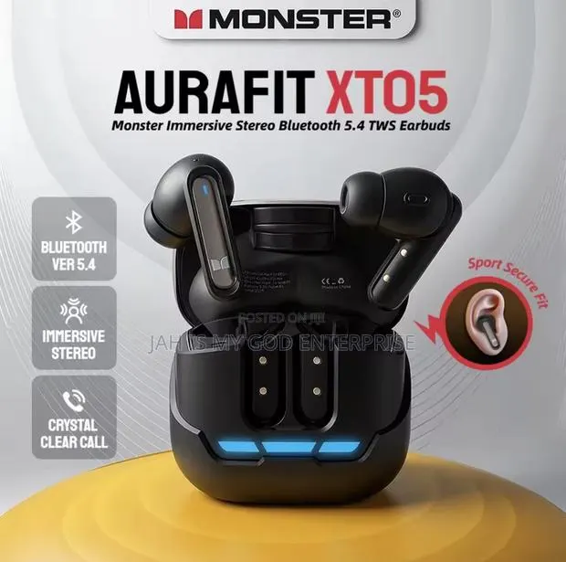 Monster XT05 Earphone Custom EQ Hifi Stereo Sound Earbuds With APP · Photo 1