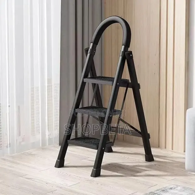3-Step Foldable Steel Ladder – Strong, Safe Durable · Photo 1