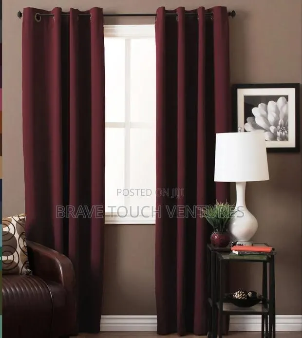 Blackout Curtains 2 Pairs - Wine Colour · Photo 1