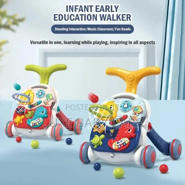 3 in 1 Baby Walker With Musical Table, Adjustable Walker . · Photo 1