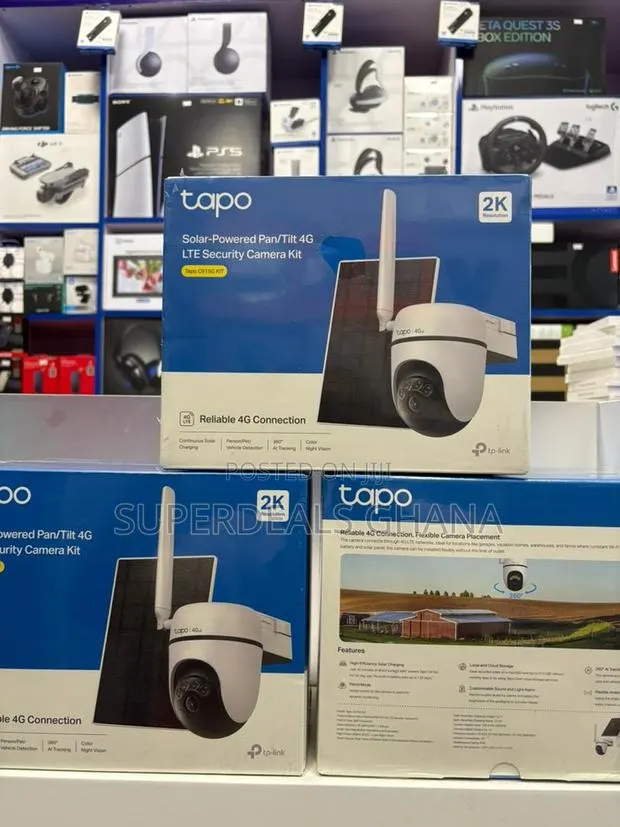 Tapo C615g Kit Solar-Powered Pan/Tilt 4g Lte Security Camera Kit · Photo 1