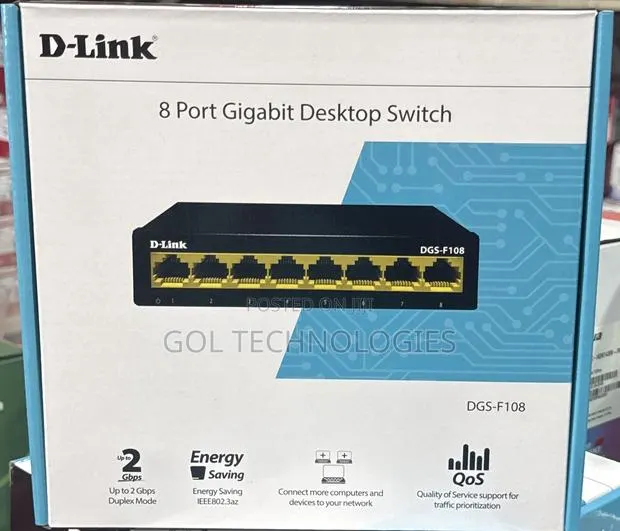 D-Link 8 Port Gigabit Desktop Switch DGS-F108 · Photo 1