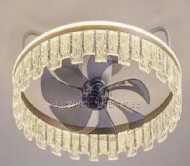 Luxury Crystal Fan With Light · Photo 1