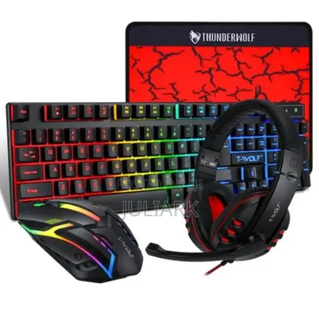 Usb 4in1 Gaming Keyboard and Mouse, Headphones and Mousepad · Photo 1
