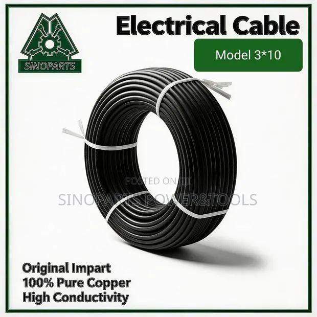 100m 3×10mm Pure Copper Electrical Cable – Heavy Duty House Wiring · Photo 1