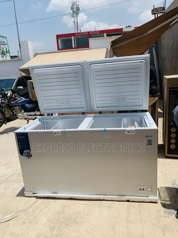 Call and Order for Midea Chest Freezer Double Door 508”L White · Photo 1