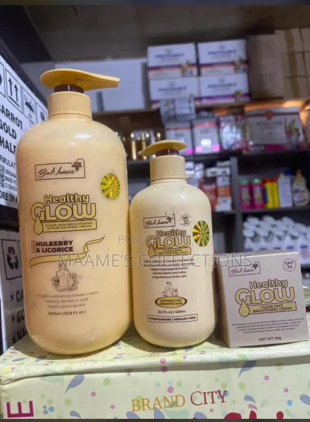 Healthy Glow Clear Skin Brightening Set(Shower Gel, Lotion,Face Cream) · Photo 1