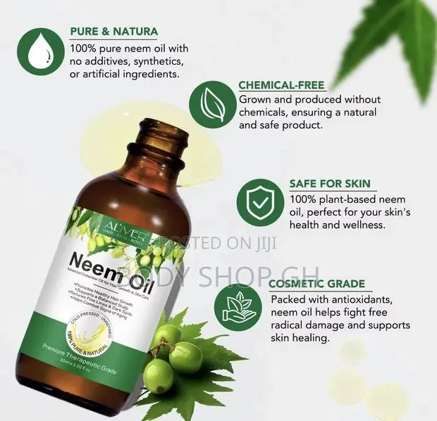 Organic Neem Oil 100% Pure Natural Oil, Hair Growth, Skin, Body Care · Photo 1