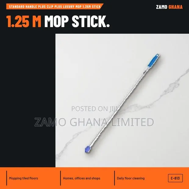 Standard Handle Plus Clip Plus Luxury Mop 1.25M Stick - C-013 · Photo 1