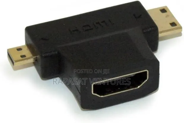 HDMI Female to Micro and Mini HDMI Male Dual Adapter · Photo 1