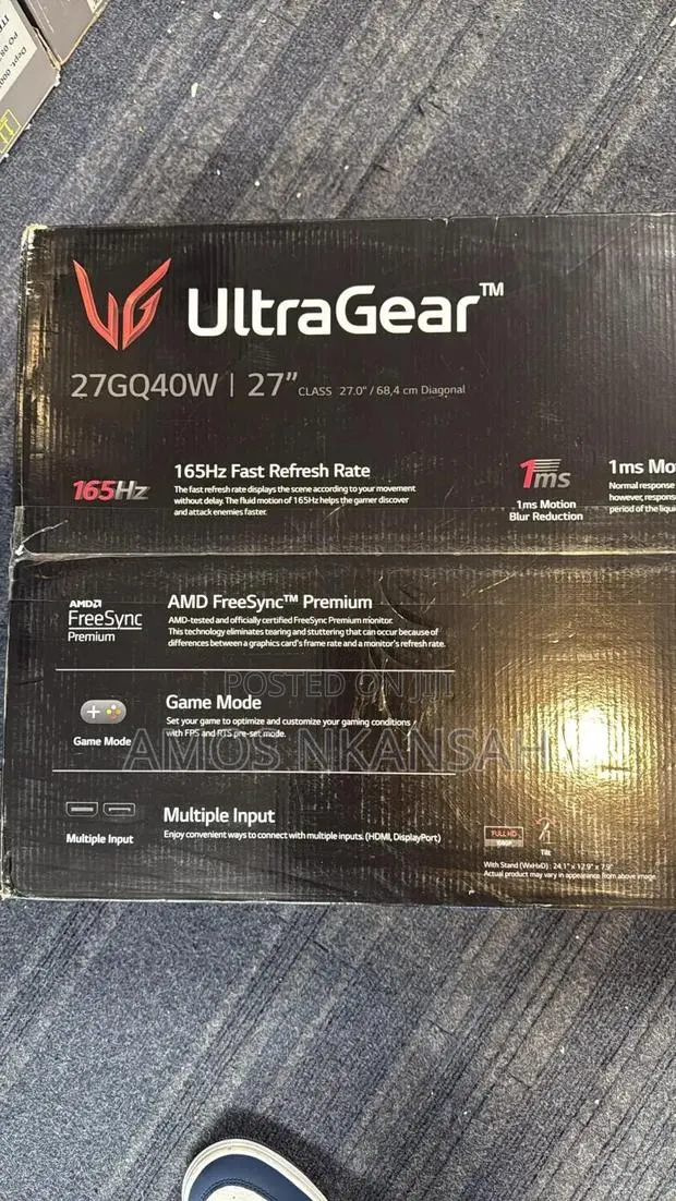 Lg Ultragear 27" Gaming Monitor (Model 27gq40w). · Photo 1