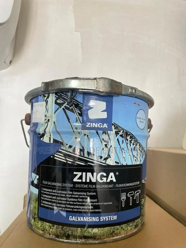 Zinga Cold Galvanizing Paint–95% Zinc Coating for Steel, 5kg · Photo 1