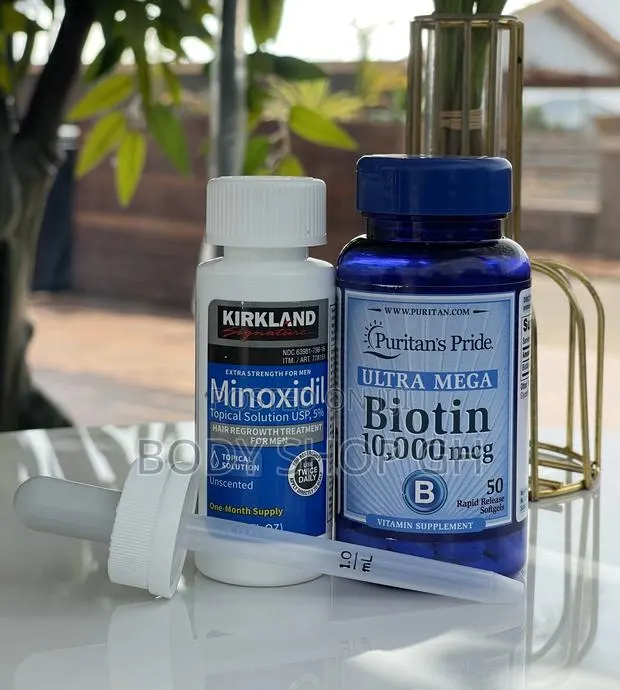 Beard Growth Growth Combo Pack_ Kirkland Minoxidil + Biotin · Photo 1