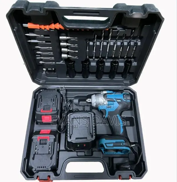 Rechargeable Impact Wrench With Drill and 2pcs Batteries Set · Photo 1