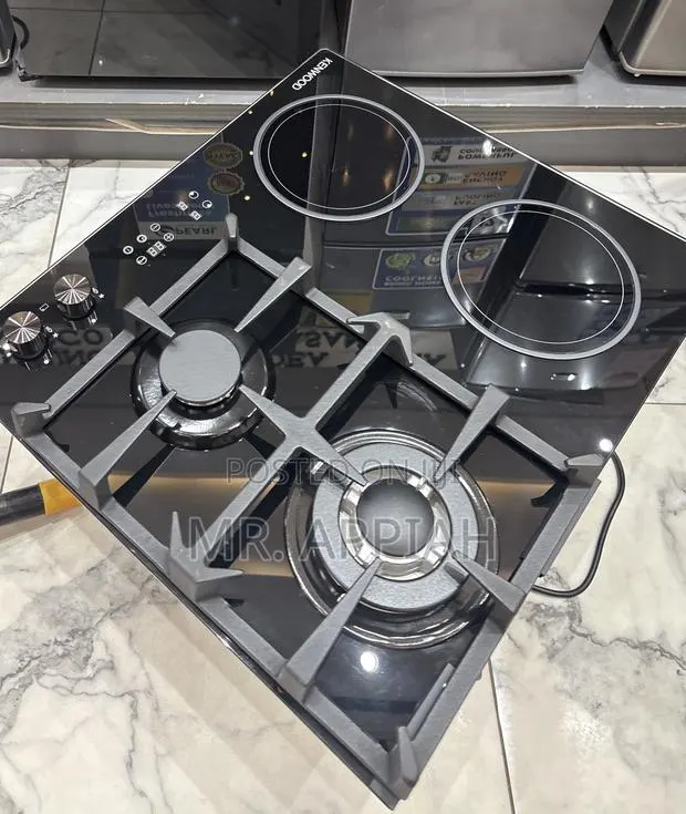Shop Slim Kenwood 2 Electric + 2 Gas Hob(Glass)Black. · Photo 1