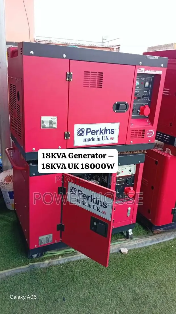 Stable Output Perkins 18kva Three Phase Diesel Generator Uk 18000w · Photo 1