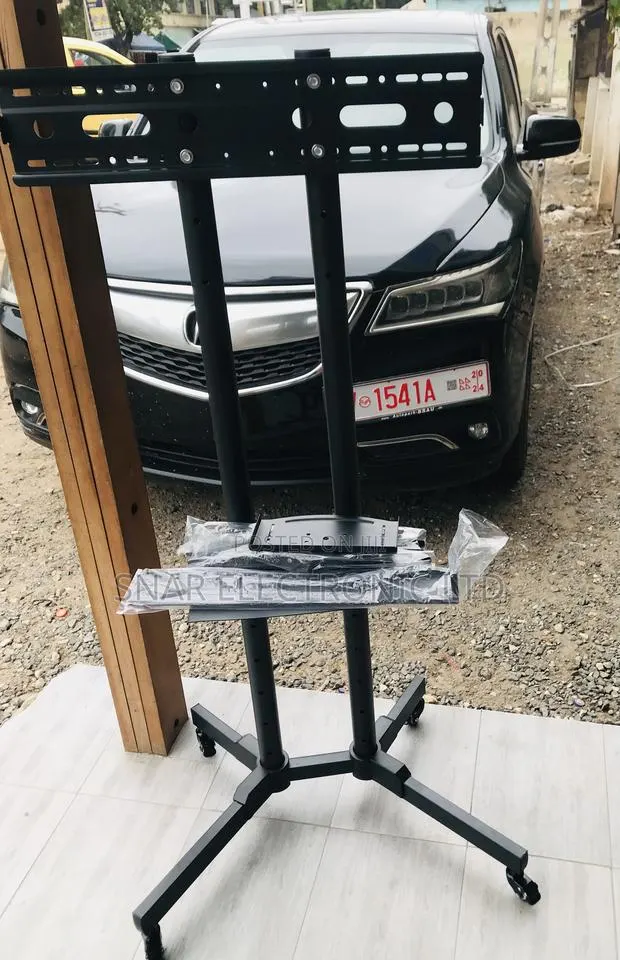 Adorable TV Stand With Wheels Height Adjustable 32-65" · Photo 1