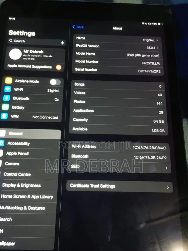 Apple iPad 10.2 (2021) 64 GB Black · Photo 1
