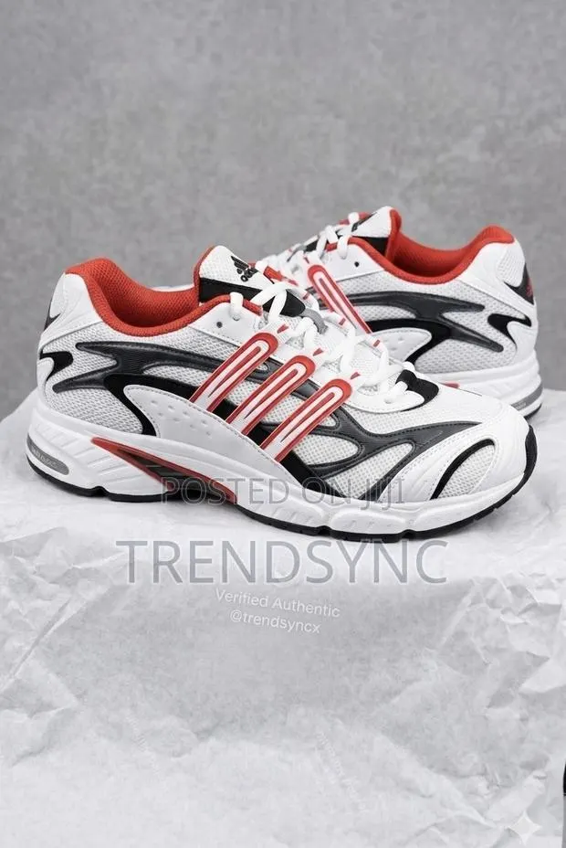 Original Brand New Adidas Temper Run 2.0white/Red/Black - Size 42 (Eu) · Photo 1