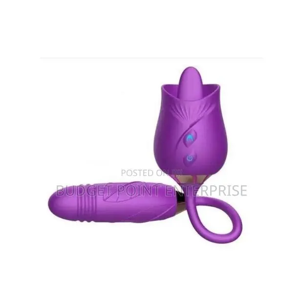 2in1 Rechargeable Rose Licking Tongue With Vibrator · Photo 1