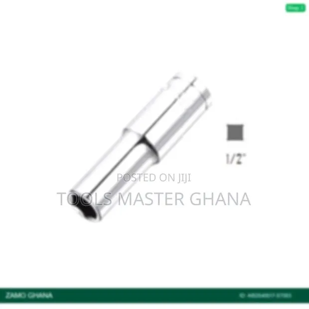 17mm 1/2 Inch Black Drive Socket Long Deep - Abds40017-St003 · Photo 1