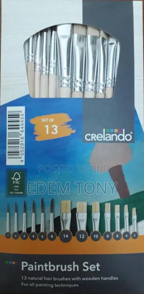 Crelando Bristle Paintbrush Set 13 Piece Set · Photo 1