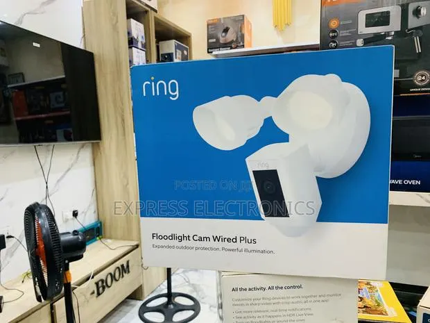 Ring - Floodlight Cam Plus Outdoor Wired 1080p Surveillance Camera · Photo 1