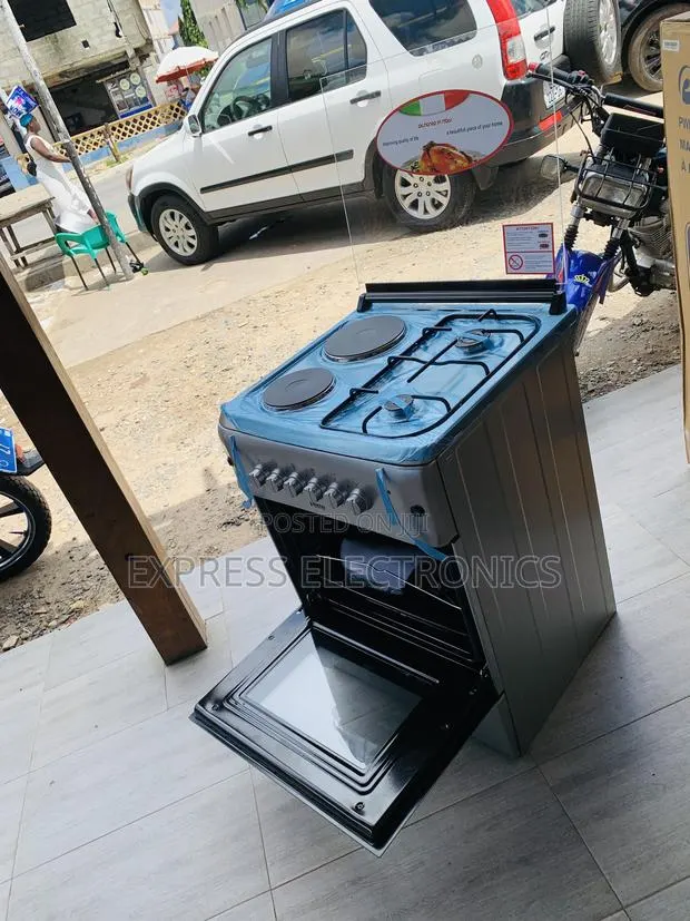 Brabd New 60/60 2-2 Gas Electric Cooker Oven Grill · Photo 1
