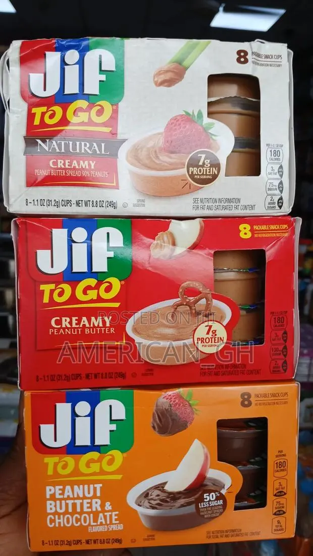 Jif to Go Peanut Butter Creamy, 8 Packable Snack Cup · Photo 1