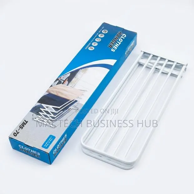 Wall-Mounted Folding Clothes Drying Rack · Photo 1