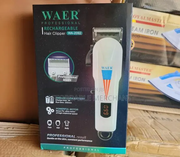 Waer Professional Rechargeable Hair Clipper Wa-2092 · Photo 1