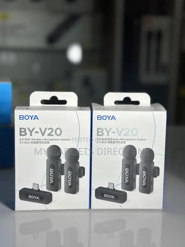 BOYA BY-V20 Dual Wireless USB-C Microphone – Noise Cancelling 50m · Photo 1