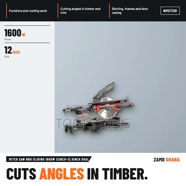 Miter Saw NRG Sliding 1600W 12Inch-12.5Inch Dual - NMS7130 · Photo 1