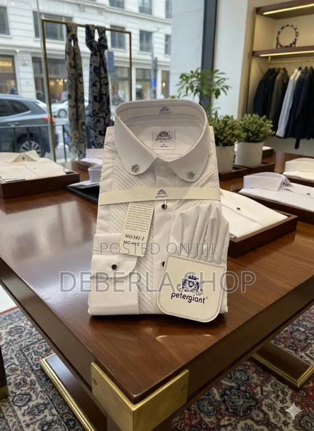 White Long Sleeve Dinner Shirts · Photo 1