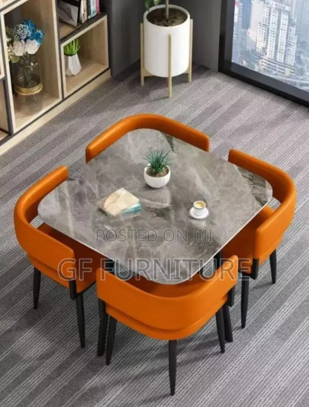 4-Seater Mable Dining Table Set · Photo 1