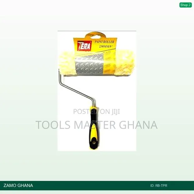 Roller Brush 9 Inch TPR Handle Yellow/Black - Rb-TPR · Photo 1
