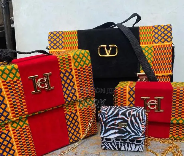Handmade African Kente Box Bags · Photo 2