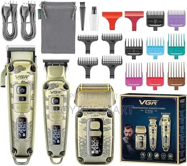 VGR Cordless Hair Clippers Men Beard Trimmer Electric · Photo 1