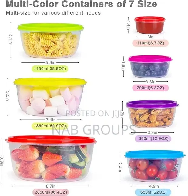 7pcs Food Containers · Photo 1