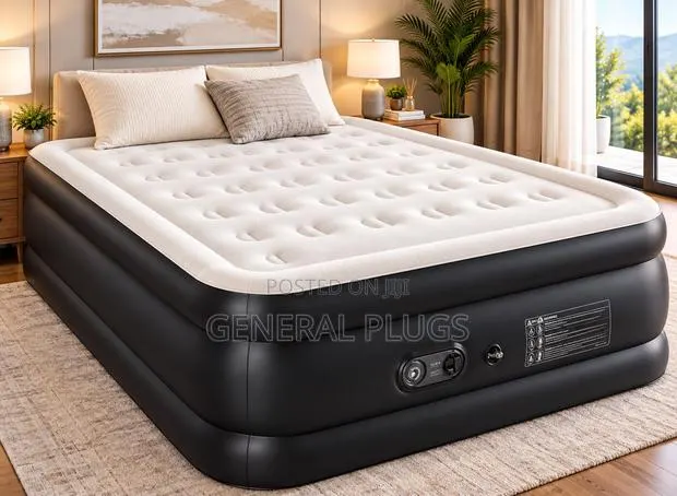Portable Inflatable Double Size Inbuilt Automatic Pump Luxury Mattress · Photo 1