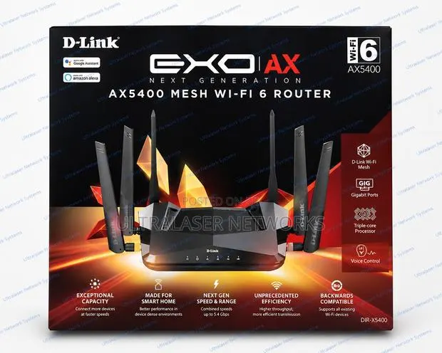 D-Link Exo Ax5400 Wi-Fi 6 Mesh Router Dir-X5400 · Photo 1