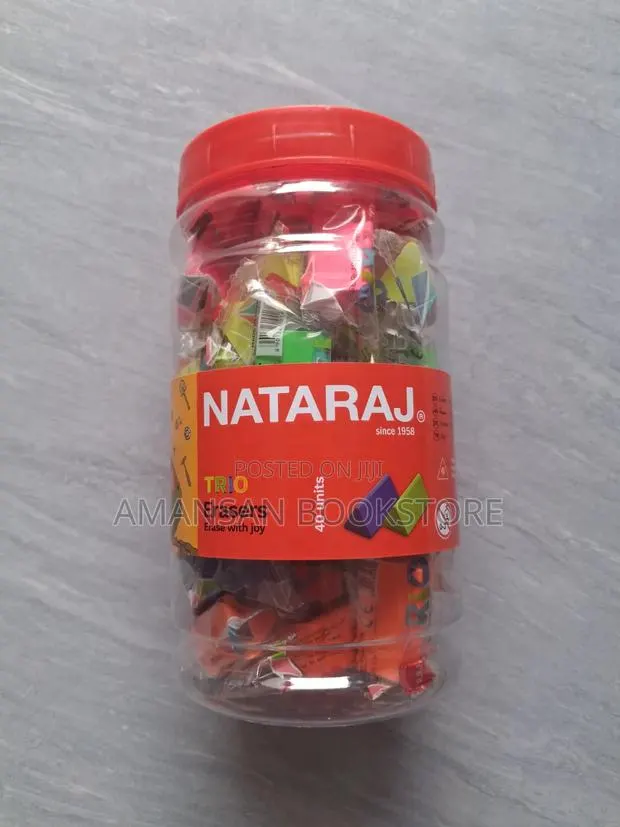 Nataraj: Trio Erasers (40 Erasers Per Pack) · Photo 1