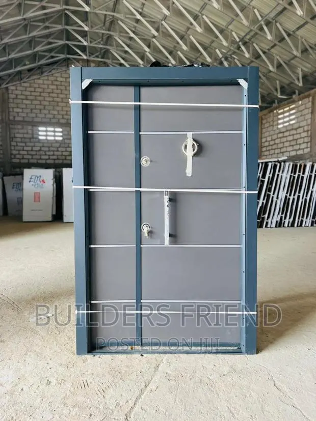Gray Turkish One Half Heavy Security Door+Dual Lock Complete · Photo 1
