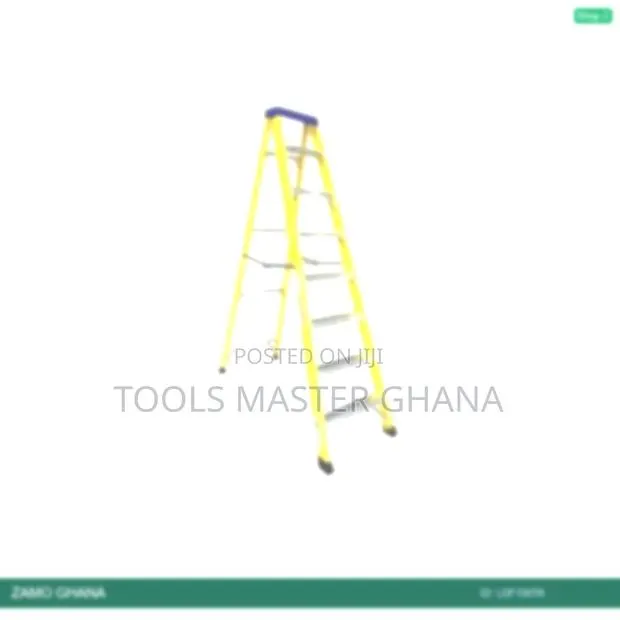 6+1 Steps Ladder Fiberglass Yellow (6 Steps + 1 Platform) - Ldf1007r · Photo 1
