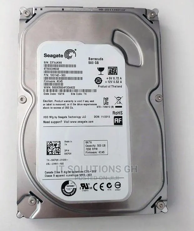 Seagate Barracuda 500gb HDD 16mb Cache Sata 6.0gb/S 7200rpm, · Photo 1