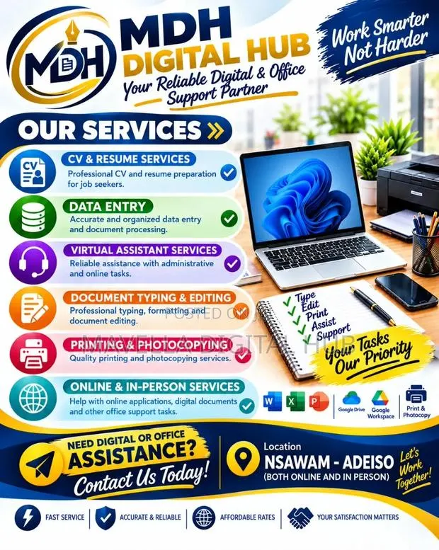 CV Writing | Data Entry | Virtual Assistant | Printing Services · Photo 1